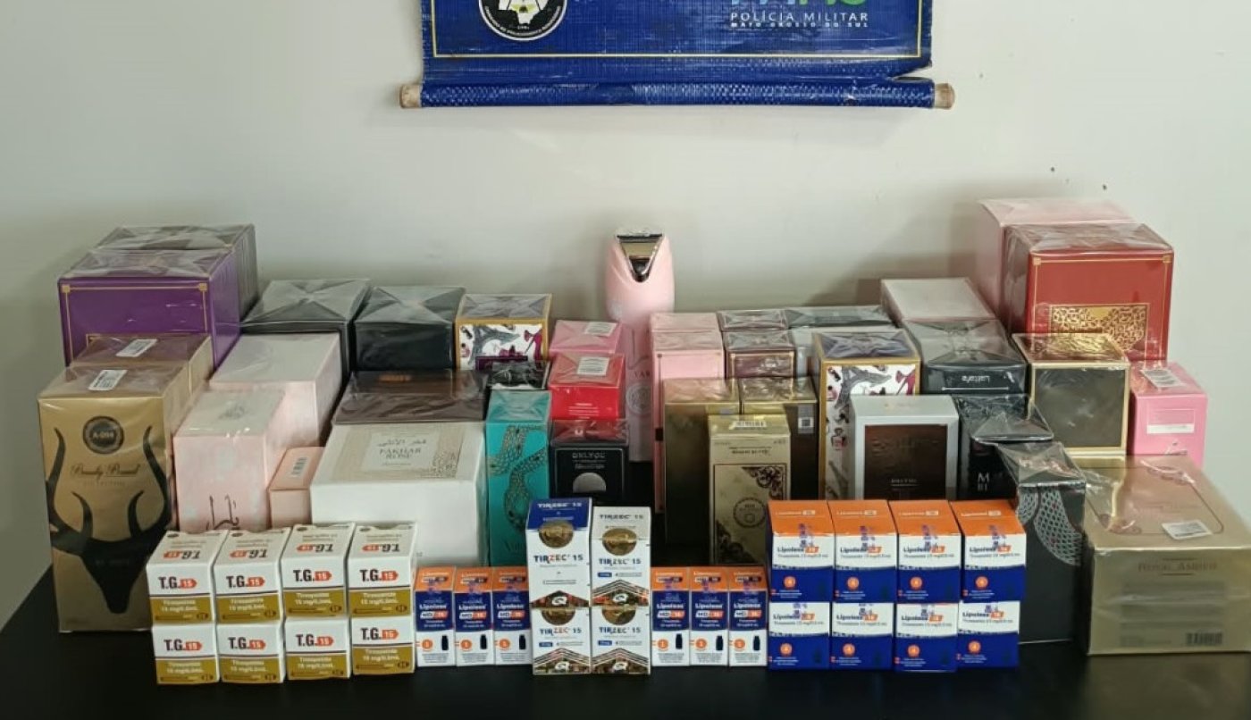 Polícia apreende medicamentos e mercadorias contrabandeadas na MS-162